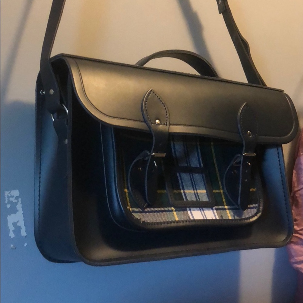 Cambridge Satchel Company Leather Navy Blue